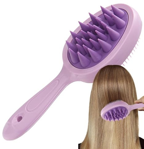 Head Shampoo Scrubber - Head Scrubber for Washing Hair | Multipurpose Long Handle Massager Comb | Hair Scalp Massager Comb, Portable Shampoo Brush for Elderly, Pregnant Women