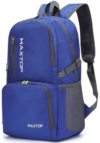 MAXTOP 40L Ultraleichter Wanderrucksack Herren Damen Faltbar & Packbar, Trekking Rucksack Wasserdicht für Outdoor, Camping, Wandern, Reisen Daypack