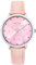 Pierre Lannier Montre Femme Tallia Argenté Cadran Rose Bracelet Cuir Rose 16 MM