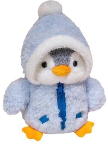 Uixxducc Pinguin Kuscheltier, Weiches Pinguin Plüschtier Stofftier, Süße Pinguin Plüsch Spielzeug Plüschpinguin Plüschkissen Geschenke für Kinder (Blau)