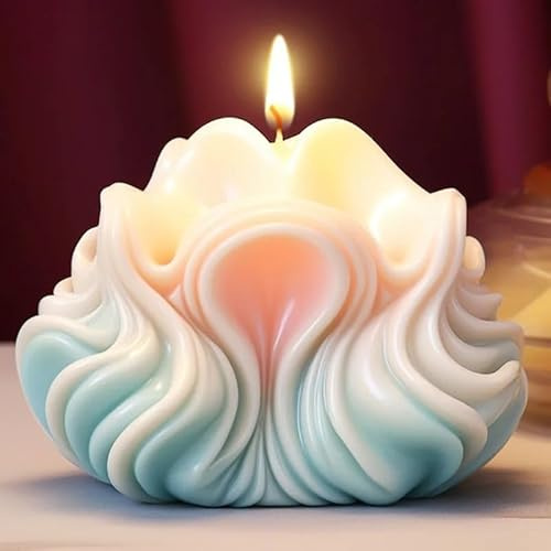 Moule à bougie 3D en silicone - Moule à bougie - Moule en silicone - Moule à bougie - Moule à bougie en silicone - Moule à bougie - Moule à bougie de Noël (modèle coquille)