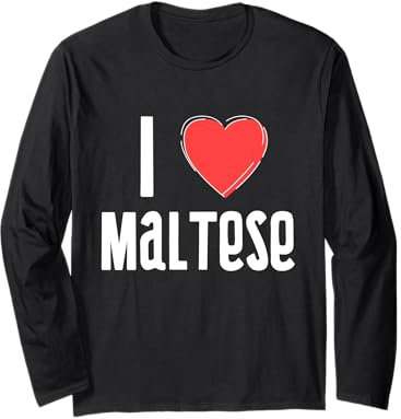 Amo i maltesi Nazionalità Malta Maglia a Manica