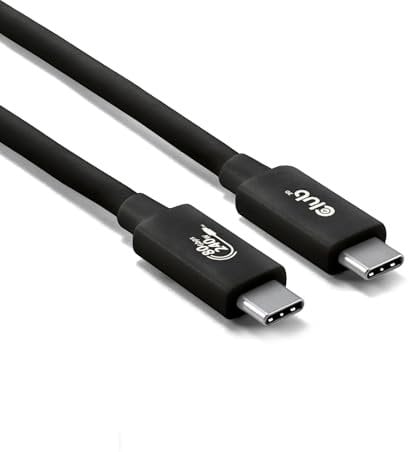 Club 3D CAC-1570 USB-Kabel, 80 Gbit/s, zertifiziert, 240 W, 4K540 Hz, Type-C®, 1,2 m, Schwarz