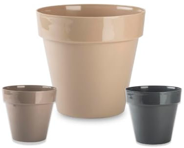 Parence.- Pequeña Maceta de plástico - 12 cm de diámetro, Ligera y Resistente, Ideal para plántulas, esquejes y Plantas de Interior - Color Aleatorio