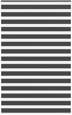 vidaXL Zebrarollo Schwarz 145x200 cm Stoffbreite 140,9 cm Polyester, Zebra-Rollo, Doppelrollo, Zebra-Jalousie für Fenster, Doppelrollo, Zebra-Rollo