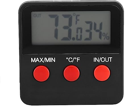 Termometro Digitale LCD Sonda Igrometro per Incubatrice per Uova Animali Domestici da Tenere In/Esterno, Termometro Digitale LCD Igrometro Misuratore di Umidità per Temperatura