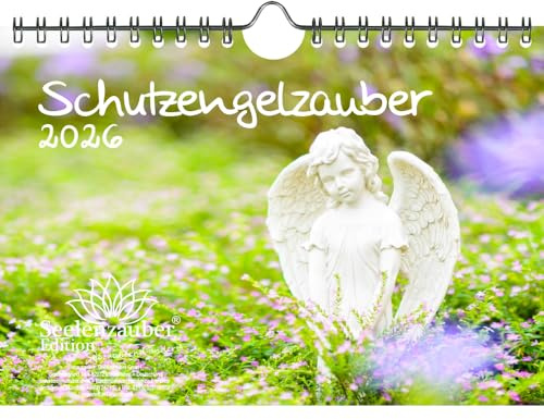 Schutzengelzauber DIN A5 Kalender für 2026 Engel Schutzengel Kirche Glaube - Seelenzauber