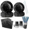 Nkaiso Anniversaire Vaisselle de fete 120 Pièces Noir et Argent Party Assiette Anniversaire Set Comprendre Assiette Jetables Papier Tasses Serviettesr pour Party Decoration Baby Shower -24 Invités