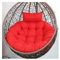 GenerischKissen für Hängesessel Outdoor, Hängekorb Kissen, Ersatzpolster für Hängesessel, Sitzkissen Polster für Hängesessel，105size (Diameter: 90cm) Rot