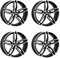 4x Carmani Felgen 13 Twinmax 8.5x19 ET42 5x114.3 black polish kompatibel mit Kia Carens Ceed EV6 Niro Optima Sorento Soul Sportage Venga