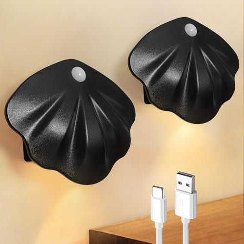 AetherGiow Rechargeable LED Motion Sensor Light, Indoor Wall Mounted Sensing Night Light, No Wiring, Adjustable 3CCT, Dimmable, 1200mAh, Bedroom, Children's Room, Staircase,Kitchen, 2 Packs