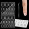 Lnngub 300 Pcs Fake Nail Adhesive Tabs for Press On,15 Sizes Nail Sticky Tabs Naisl Glue Stickers with Tweezer Double Sided Transparent Sticky Tab for Nails,20 Sheets