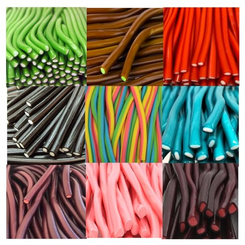 Assorted Candy Pencil Sweets–Retro Chewy Fruity Flavour (Blue Raspberry, Strawberry, Tutti Frutti, Apple, Cherry, Bubblegum, Blackcurrant, Cola) Perfect for Pick n Mix,Party Bags (500g, Random Mixed)