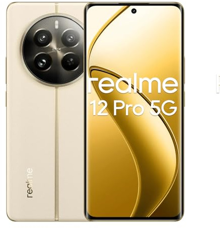 realme 12 Pro 5G Smartphone, 12+512GB, 5000mAh Batería, 67W SUPERVOOC Charge, 50MP Cámara, IMX882 OIS Cámara, Snapdragon 6 Gen 1 Chipset, 6.7'' 120Hz Pantalla Curva - Blanco