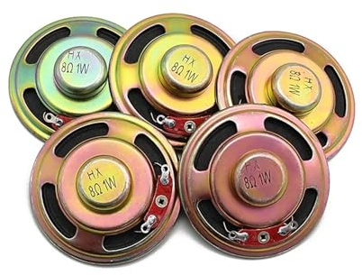 eufeifeiegds 5 pezzi 5 cm altoparlante ultrasottile 1 W 8R altoparlante acustico 8 Ohm 1 W diametro 50 mm altoparlanti, for kit elettronico fai da te