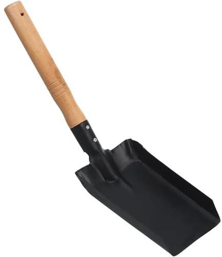 Alasum Pala Piccola in Ferro con Manico in Legno Ergonomico Vanga Leggera per Giardinaggio e Pulizia del Terreno Paletta Portatile per Orto e Rimozione Erbacce
