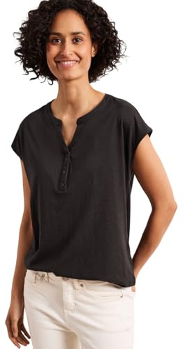 Damen Dropped Shoulder Shirt mit Split Neck