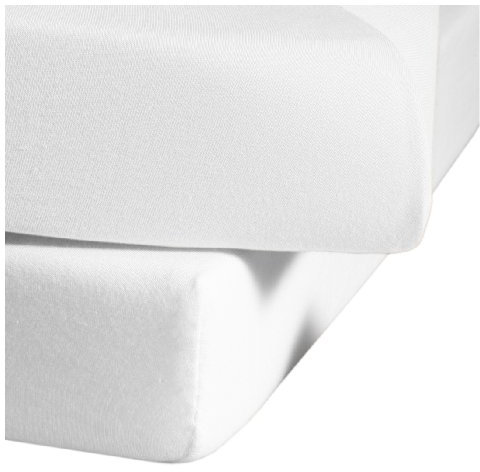 Fleuresse Jerseyspannlaken, weiß, 190 x 200 - 200 x 200 cm