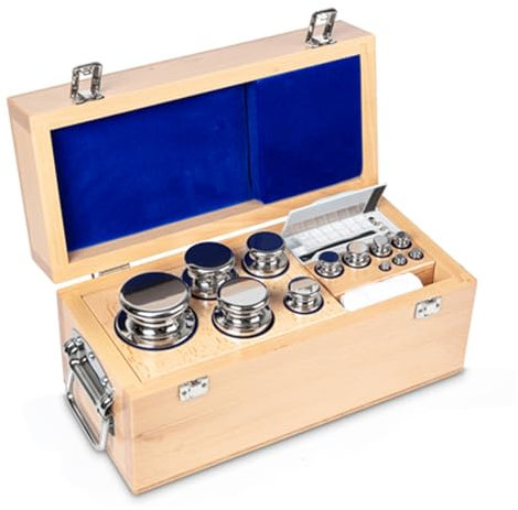 Kern 324-09 Gewichtssatz, Knopfform, Messing vernickelt, 1 Stück