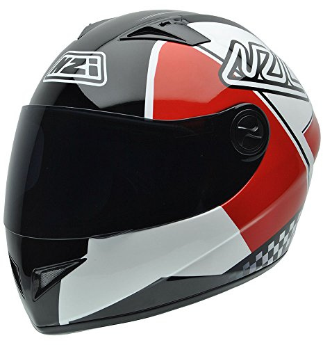 NZI Vital Graphics Motorradhelm, Weiß/Rot/Schwarz, S