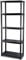 Addis 5 Tier Plastic Storage Shelving Unit – Durable Freestanding Organiser for Garage, Shed, Utility Room, or Home – Space-Saving, Easy Assembly, Plastic, Black