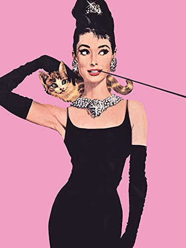 Audrey Hepburn Leinwanddruck, Polyester, Mehrfarbig, 40 x 50 cm