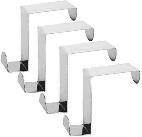 Qliver, ganci reversibili per armadi e cassetti, ganci in metallo per porte e cassetti, set di 4