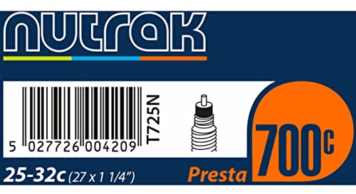Nutrak 700 x 25-32C (27 x 1-1/4 inch) Presta inner tube