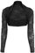 Divadames Womens Cropped Lace Shrug Ladies Bolero Black Size L/XL (UK 14-16)