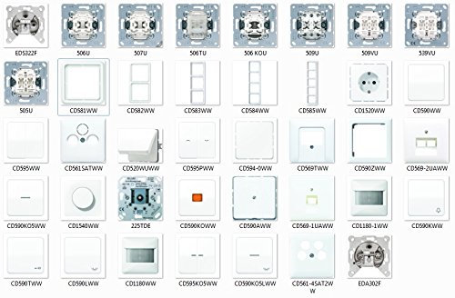 Jung CD569-2UAWW Abdeckung IAE/UAE-Anschlussdose alpinweiß