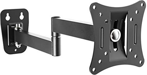 RICOO Supporto monitor muro S2311 Girevole Inclinabile Schermo PC 13-27 (33-69 cm) Staffa monitor universale LED/LCD/Curvo VESA 100 x 100