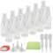 12 Pcs Flacon Spray Vide, KAKOO 30ml Vaporisateur Fine Brume de Voyage Bouteille Transparent en Plastique avec étiquettes Entonnoir Pipette Contenant Liquide pour Cosmétique Voyage