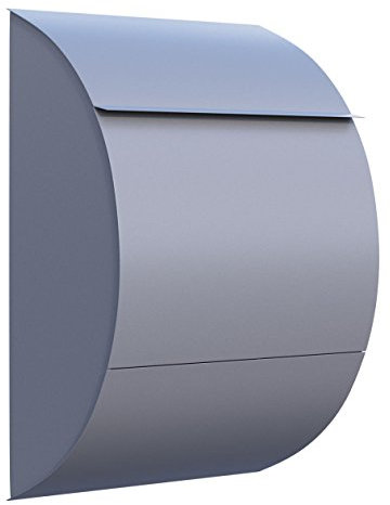 Briefkasten Design Wandbriefkasten Jumbo Grau Metallic - Bravios