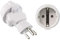 DINIC Reiseadapter, Stromadapter für die Schweiz, 3-Pin CH Adapter mit Sicherung (1 Stück, weiß)