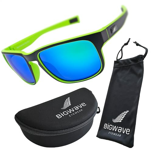 BIGWAVE Strandbrille unisex mit 100% UV-400-Schutz – Bruchsichere, leichte und hochflexible Sport- und Freizeitbrille. Auch zum Radfahren oder Laufen.