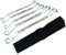 MichaelPro MP001034 5-Piece 45 Degree Anti Shedding, Double Ring Spanner Set, Offset Spanner, Ring Spanners, Swan Neck Ring Spanner Set, Offset Ring Spanner Set, Metric, with Roll Bag