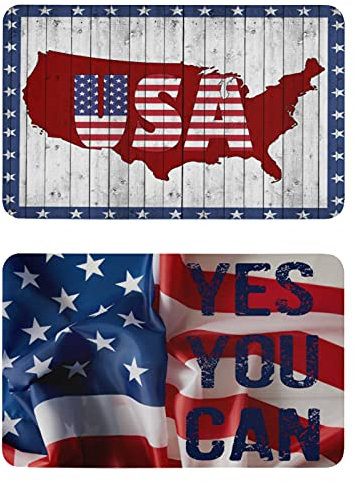 Naanle American Flag Refrigerator Magnets Fridge Magnets Set of 2 Dishwasher Magnets Sign Locker Magnets Magnetic Plate for Home Kitchen Office Cabinets Washing Machine Decorative Magnets Gift