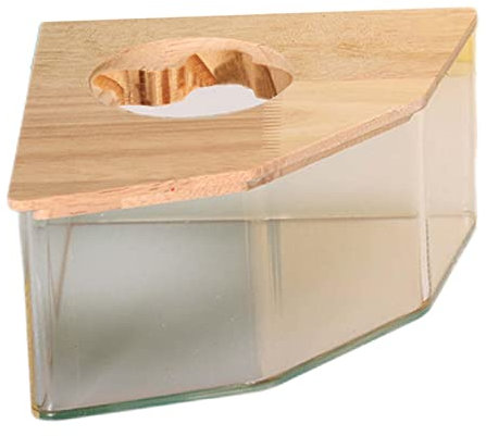 perfk Hamster Sandbad Container, Acryl Dusch Und Grabungsraum Katzenklo für Mäuse, Lemminge, Rennmäuse, Pentagramm L