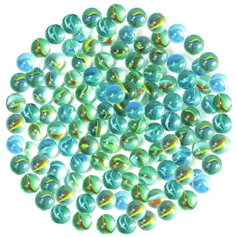 80 klassische Murmeln im lustigen und retro Design, nostalgische traditionelle Katzenaugen für Indoor und Outdoor Spiele ein zeitloser Klassiker für Jungen und Mädchen