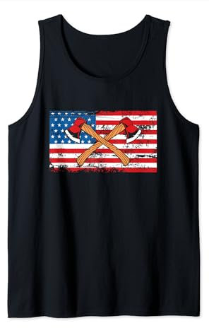 Axe Throwing Set USA Flag Hatchet Target Axe Sharpener Tank Top