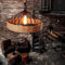 Pendelleuchte Hanfseil Industriestil Retro lampen E27 Aufhängung Typ Rundkäfig Eisen hängelampe Höhenverstellbarer pendelleuchte esstisch Bar Leuchter Für Café Restaurant Deko hängeleuchte (50cm)