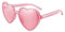 qinqilanqi-S Damen Herz Geformt Sonnenbrille Rosa Retro Sonnenbrille Festival Brille Party Kostümzubehör(Rosa)