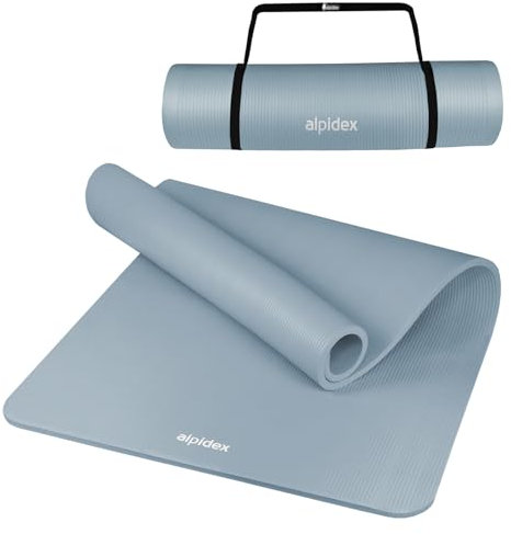 ALPIDEX Yogamatte Extra Dick 1,5 cm Gymnastikmatte 3 Größen E-Book rutschfest Phthalatfrei Fitness Matte Turnen Pilates Sport Physio HIIT Yoga Trainingsmatte Isomatte, Ice Blue, 190 x 60 x 1.5 cm