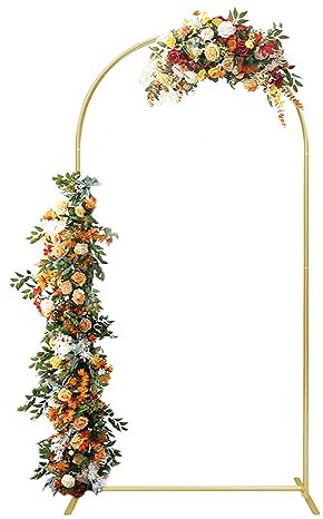 Arco Metálico de 2 m, Arco para Puerta de Boda, Arco de Jardín, Marco Arqueado para Enrejado MetáLico Exterior, Fiesta de Cumpleaños, Baby Shower, Fiesta de Graduación, Decoración
