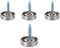 4 Pcs Mirror Screws, 10mm Copper Decorative Cap Metal Nail for Bath Plates Mirror Tables Wardrobes Furniture, Bright Silver