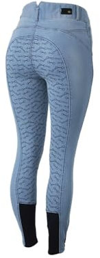 NETPROSHOP Jeans Reithose Chiara Damen mit Silikon Vollbesatz Gr. 34-44, Damengroesse:36, Farbe:Jeansblau