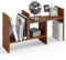 KOMTO Tischregal Schreibtisch Aufsatzregal - Regal Klein, Küchenregal Stehend für Arbeitsplatte, Desktop Bücherregal Nussbaum | Shelf K 51-97 х 20 х 40 cm