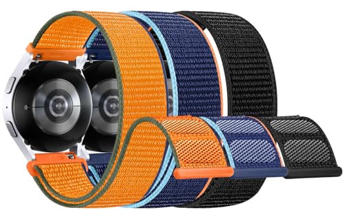 JUVEL 3 cinturini da 20 mm, compatibili con Samsung Galaxy Watch 6/5/4 40 mm, 44 mm/6 Classic/5 Pro/Active 2/Watch 3, cinturino sportivo regolabile per donne e uomini, set da 4