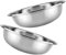 GOOHOCHY 2 Pièces Bassine à Légumes En Acier Inoxydable Saladier En Métal Bol à Mélanger De 10 Litres Bol Mélangeur En Aluminium Bassin Rond De Cuisine Seau à Linge Fruit