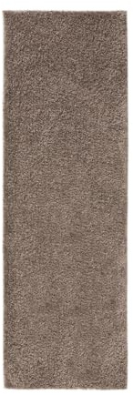 benuta Basic Hochflorteppich Soho - Taupe 70x200 cm - Kuschelig Weicher Teppich im Minimalistischen Look - Pflegeleicht - Fußbodenheizung Geeignet